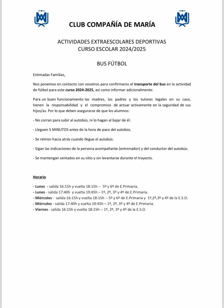 CIRCULAR BUS FÚTBOL CURSO 24 25